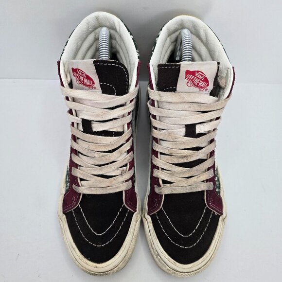 Vans | SK8-Hi Boho hunter green patchwork granola hi-top sneakers | WMS 6 - Picture 4 of 10